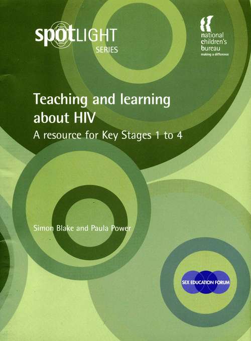 Book cover of Teaching and Learning About HIV: A Resource for Key Stages 1 to 4 (PDF)