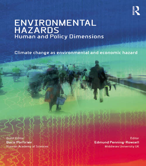 Book cover of Climate Change as Environmental and Economic Hazard (Environmental Hazards Series)