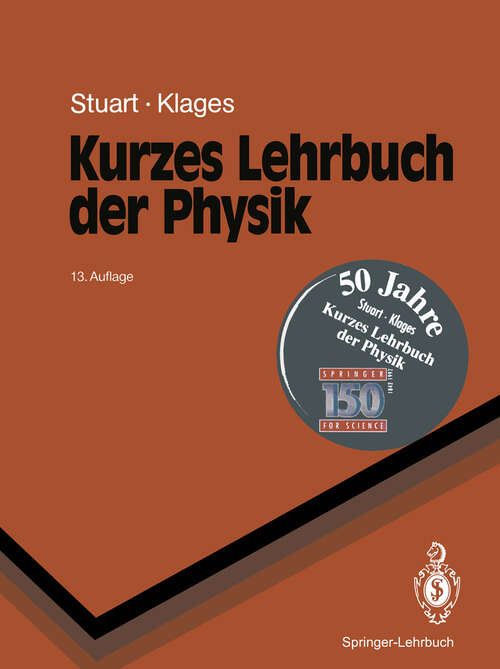 Book cover of Kurzes Lehrbuch der Physik (13. Aufl. 1992) (Springer-Lehrbuch)