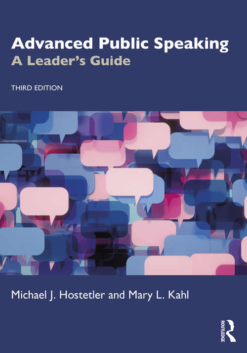 Book cover of Advanced Public Speaking: A Leader's Guide
