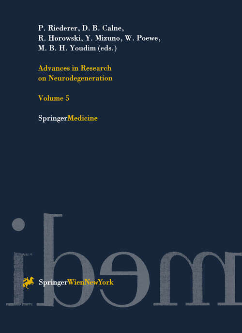 Book cover of Advances in Research on Neurodegeneration: Volume 5 (1997) (Journal of Neural Transmission. Supplementa #50)