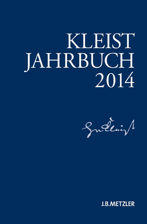 Book cover of Kleist-Jahrbuch 2014 (1. Aufl. 2014)