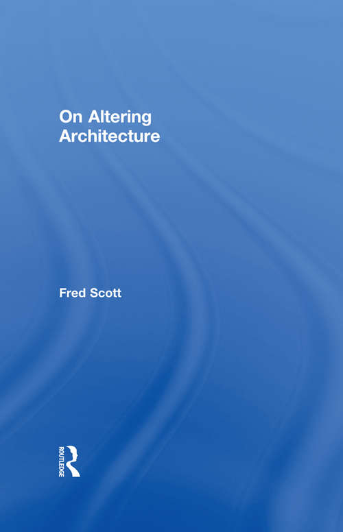 Book cover of On Altering Architecture
