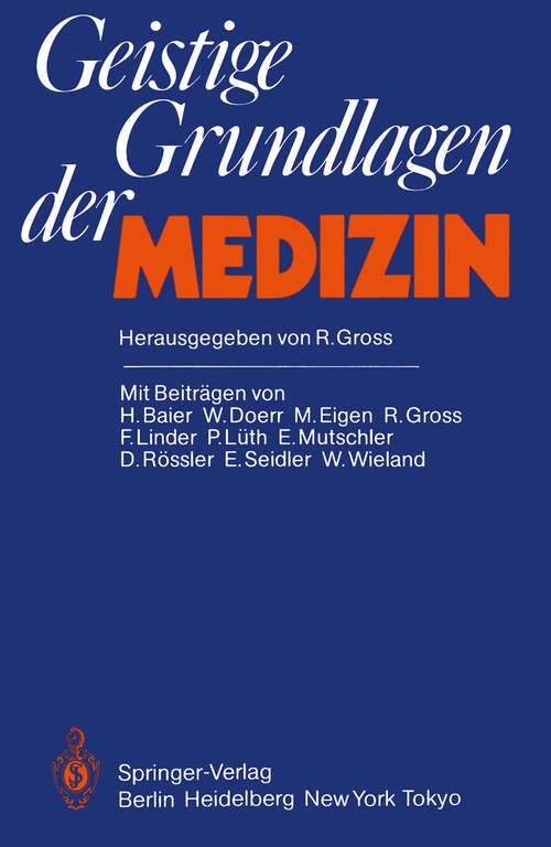 Book cover of Geistige Grundlagen der Medizin (1985)