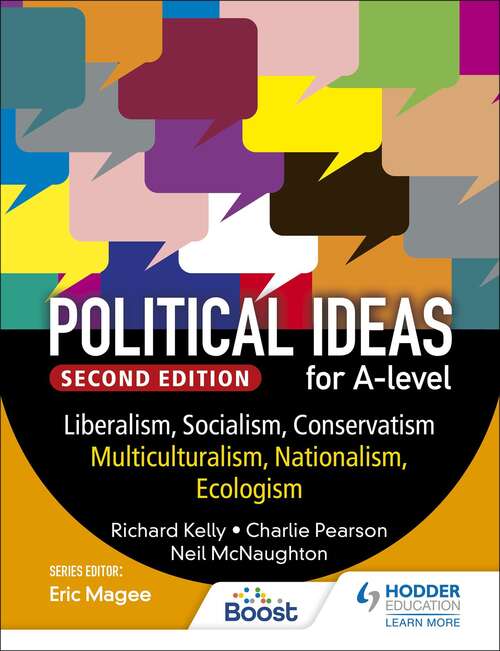 Book cover of Political ideas for A Level: Liberalism, Socialism, Conservatism, Multiculturalism, Nationalism, Ecologism 2nd Edition