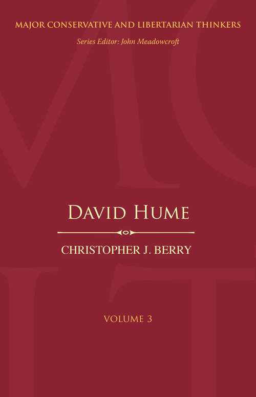 Book cover of David Hume (Major Conservative and Libertarian Thinkers)