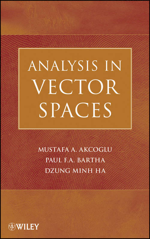 Book cover of Analysis in Vector Spaces