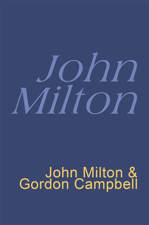Book cover of Milton: Everyman's Poetry (Everyman's Poetry: No. 2)