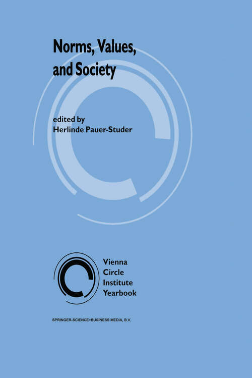 Book cover of Norms, Values, and Society (1994) (Vienna Circle Institute Yearbook #2)