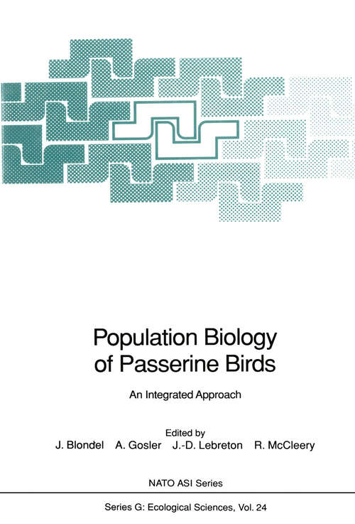 Book cover of Population Biology of Passerine Birds: An Integrated Approach (1990) (Nato ASI Subseries G: #24)