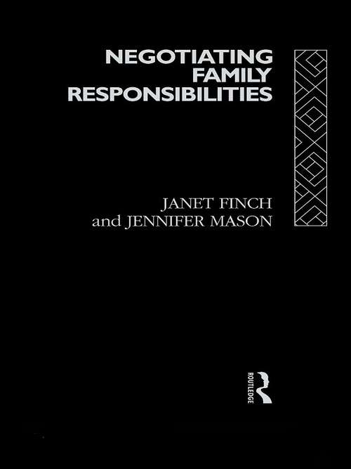 Book cover of Negotiating Family Responsibilities