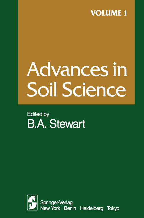 Book cover of Advances in Soil Science (1985) (Advances in Soil Science #1)