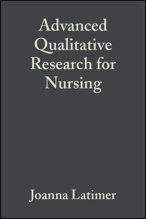 Book cover of Advanced Qualitative Research for Nursing