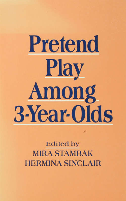 Book cover of Pretend Play Among 3-year-olds