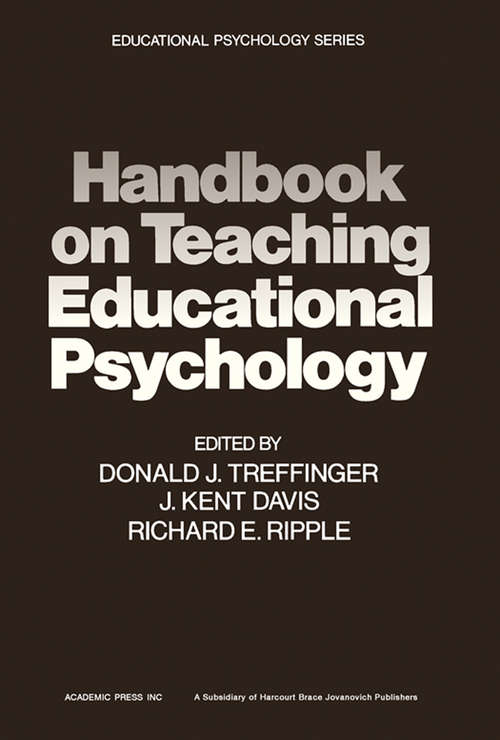 Book cover of Handbook on Teaching Educational Psychology