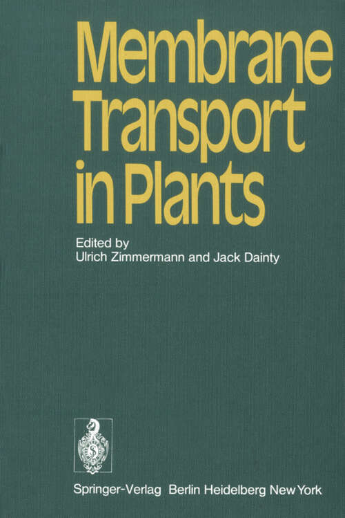 Book cover of Membrane Transport in Plants (1974)
