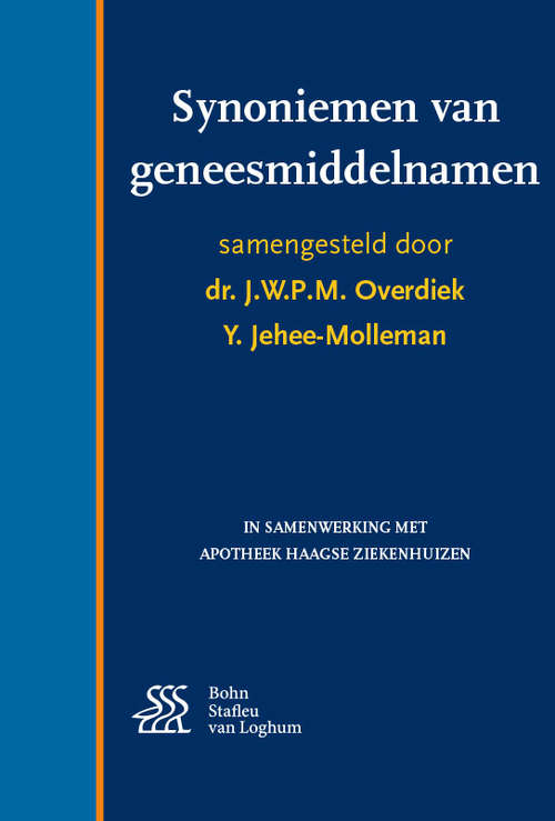 Book cover of Synoniemen van geneesmiddelnamen