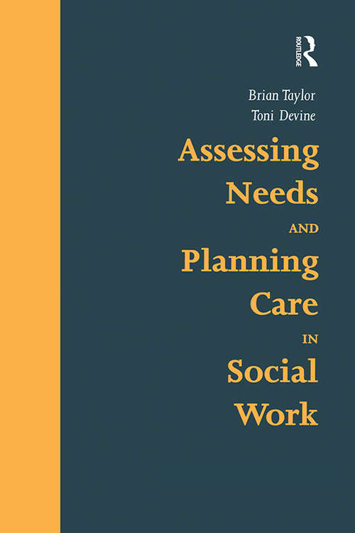 Book cover of Assessing Needs and Planning Care in Social Work