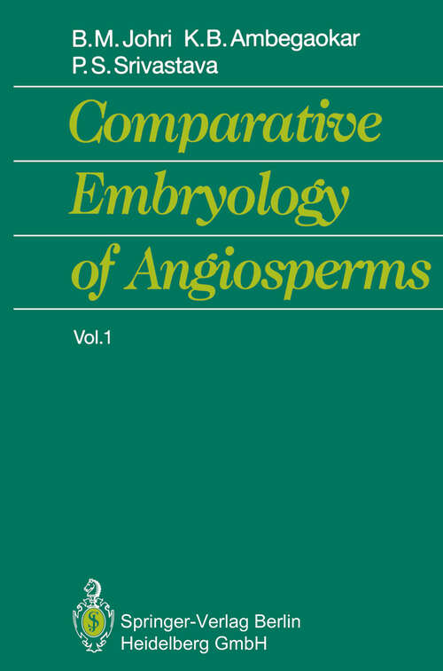 Book cover of Comparative Embryology of Angiosperms Vol. 1/2 (1992)