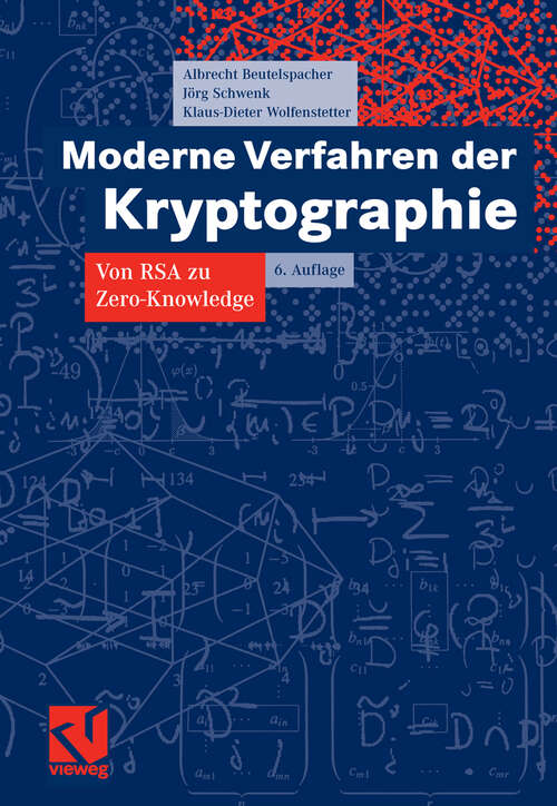 Book cover of Moderne Verfahren der Kryptographie: Von RSA zu Zero-Knowledge (6Aufl. 2006)