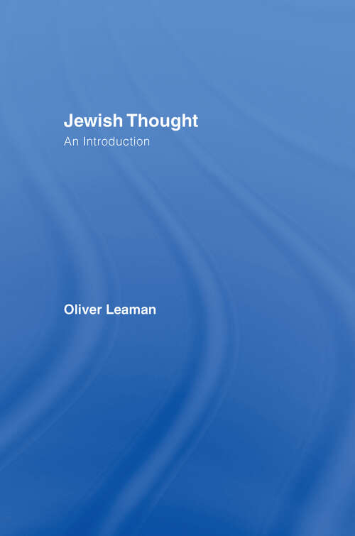 Book cover of Jewish Thought: An Introduction