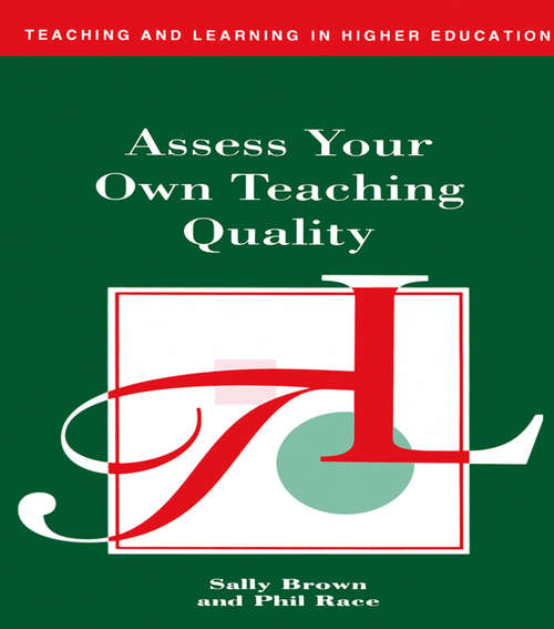 Book cover of Assess Your Own Teaching Quality