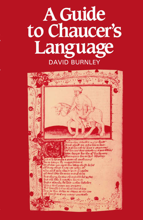 Book cover of A Guide to Chaucer's Language (1st ed. 1983)