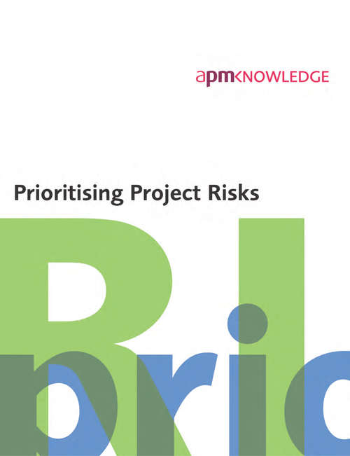 Book cover of Prioritising Project Risks