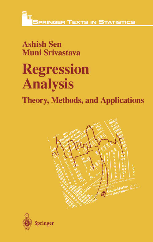 Book cover of Regression Analysis: Theory, Methods, and Applications (1990) (Springer Texts in Statistics)