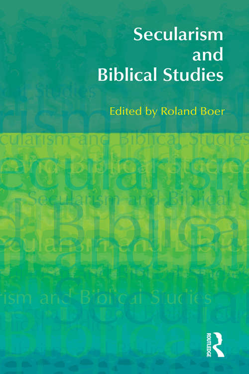 Book cover of Secularism and Biblical Studies (BibleWorld)