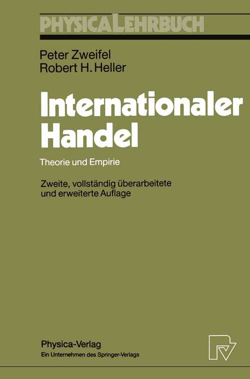 Book cover of Internationaler Handel: Theorie und Empirie (2. Aufl. 1992) (Physica-Lehrbuch)