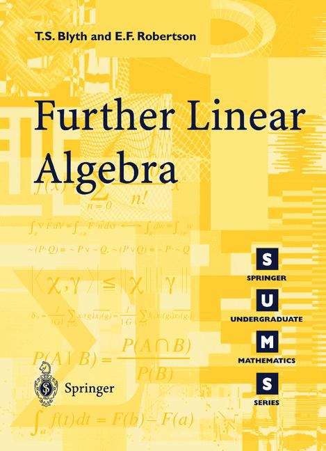 Book cover of Further Linear Algebra (PDF) (Springer Undergraduate Mathematics Ser.)