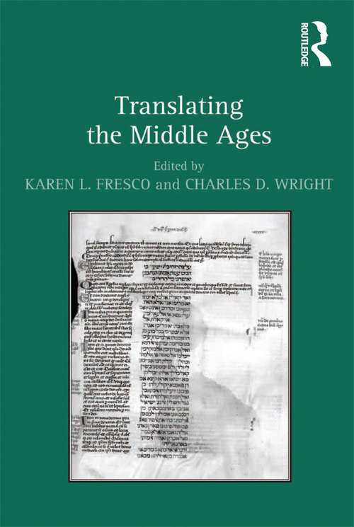 Book cover of Translating the Middle Ages