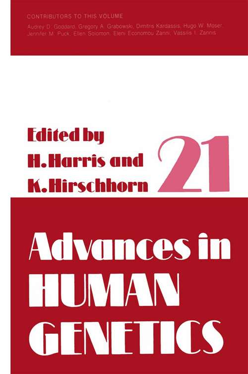 Book cover of Advances in Human Genetics 21 (1993) (Advances in Human Genetics #21)