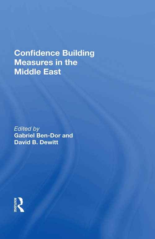 Book cover of Confidence Building Measures In The Middle East