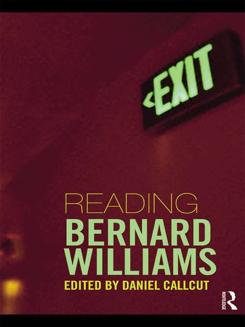 Book cover of Reading Bernard Williams
