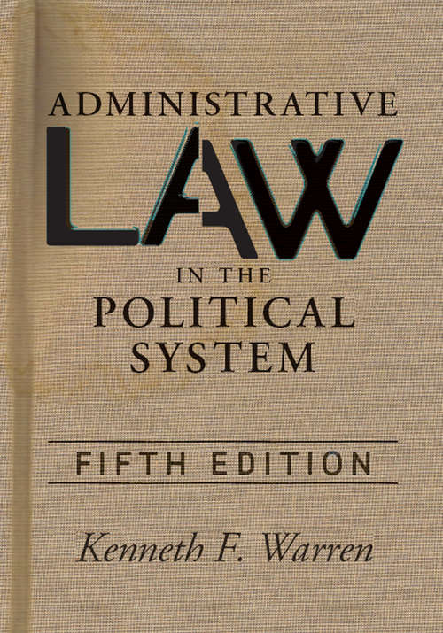 Book cover of Administrative Law in the Political Sys
