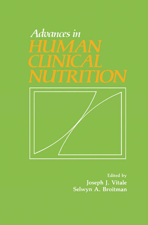 Book cover of Advances in Human Clinical Nutrition (1982)