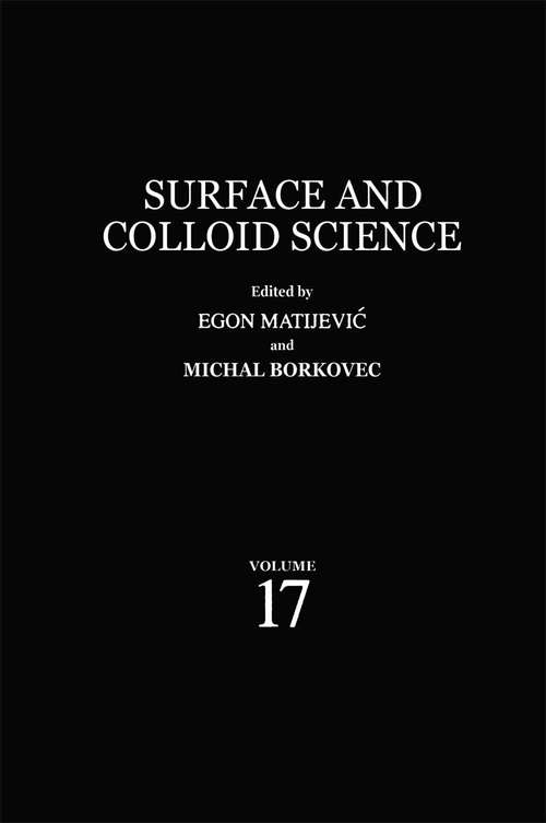 Book cover of Surface and Colloid Science: Volume 10 (2004) (Surface and Colloid Science #17)
