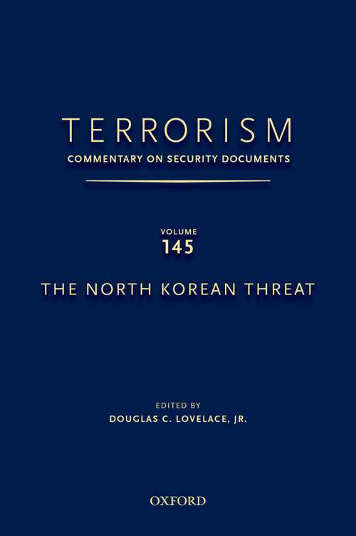 Book cover of TERRORISM: The North Korean Threat (Terrorism:Commentary on Security Documen)