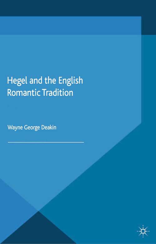 Book cover of Hegel and the English Romantic Tradition (2015)