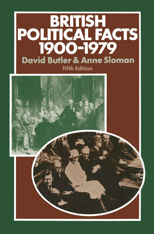 Book cover of British Political Facts 1900–1979 (5th ed. 1980)