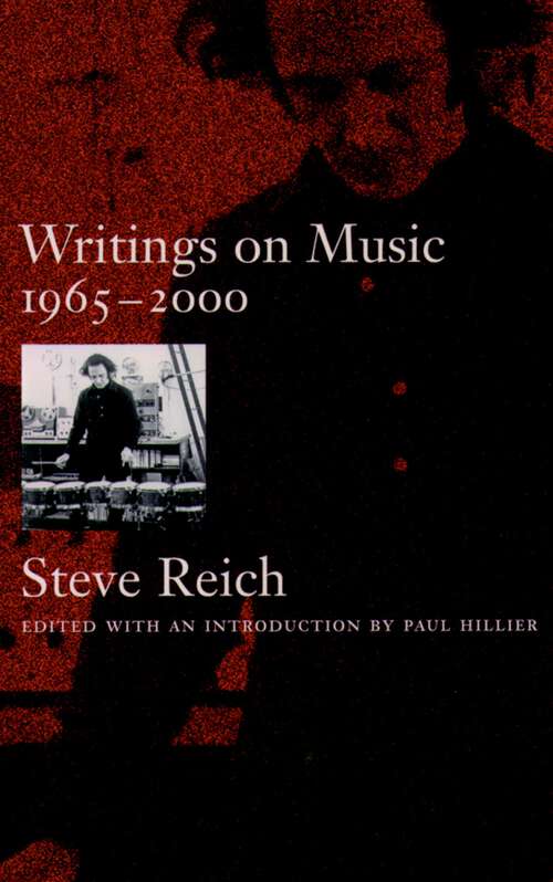 Book cover of Writings on Music, 1965-2000