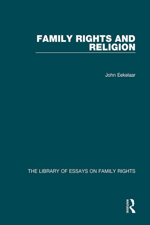 Book cover of Family Rights and Religion