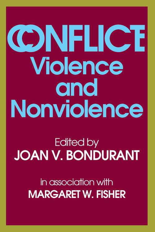 Book cover of Conflict: Violence and Nonviolence