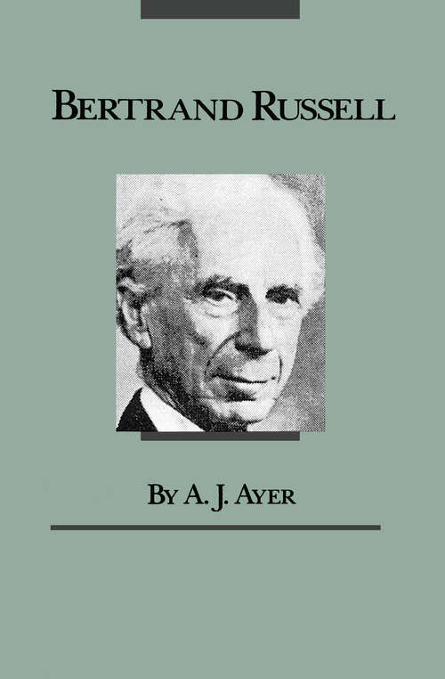 Book cover of Bertrand Russell