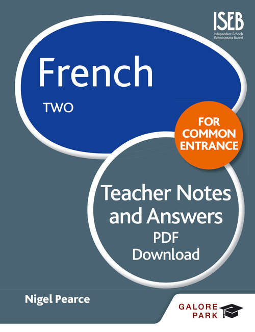 Book cover of French Two for Common Entrance: Answers (PDF)
