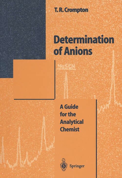 Book cover of Determination of Anions: A Guide for the Analytical Chemist (1996)