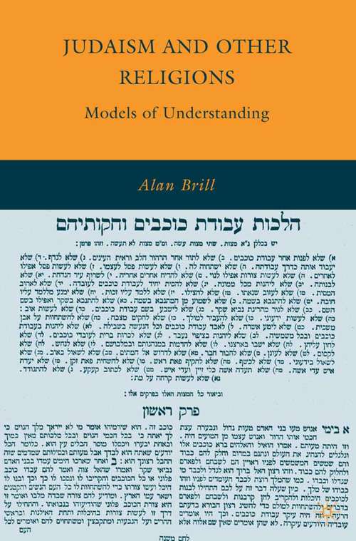 Book cover of Judaism and Other Religions: Models of Understanding (2010)