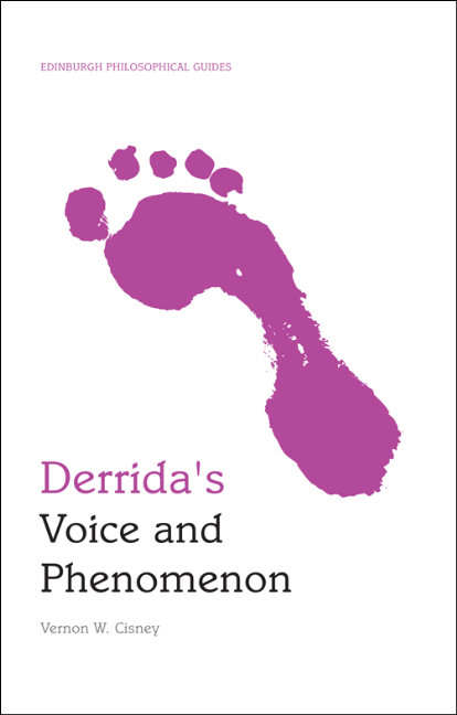 Book cover of Derrida's Voice and Phenomenon (Edinburgh Philosophical Guides)